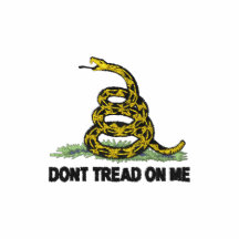Gadsden-Flagge treten nicht auf mir Besticktes Poloshirt