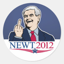 Gag-Aufkleber-Set Newt Gingrich 2012