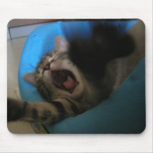 Gähnende Miezekatze Mousepad