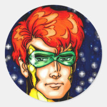 Galaxie Guru Runder Aufkleber