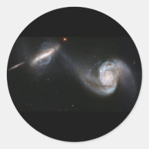 Galaxie-Tanz Runder Aufkleber