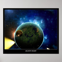 Galaxien in Flammen Plakate