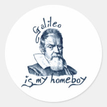Galileo ist mein Homeboy Runder Aufkleber