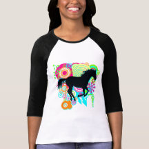 Galoppierende PferdeSilhouette T-shirt