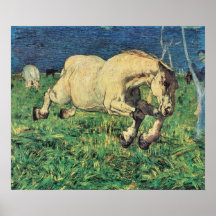 Galoppierendes Pferd durch Giovanni Segantini Plakat