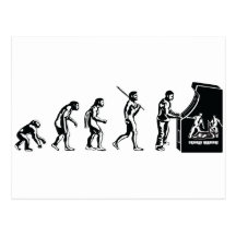 Gamer-Evolution - Spiel-VideospieleArcadeGeek Postkarte