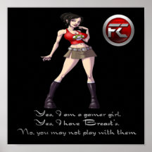 Gamer-Mädchen-Plakat