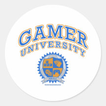 Gamer-Universität Runde Aufkleber