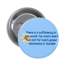 Gandhi Erdzitat Button