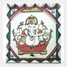ganesha quadrataufkleber