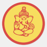 Ganesha Runder Aufkleber