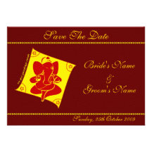 Ganesha Save the Date Individuelle Ankündigungskarte