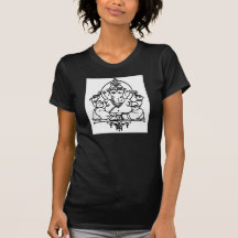 "GANESHA" Zahl zerstörtes T-Stück für Frauen Tshirts