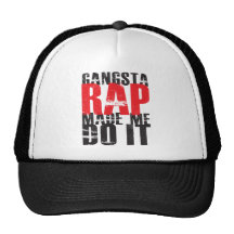 Gangsta Rap ließ mich es tun - Schwarzes Trucker Cap