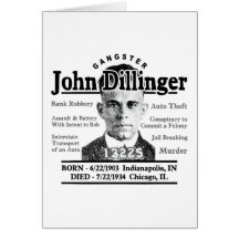 Gangster John Dillinger Karte