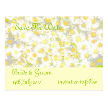 Gänseblümchen-Gänseblümchen Save the Date Postkarten