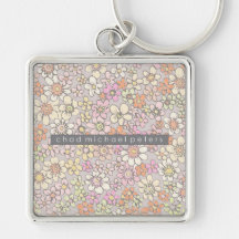 Gänseblümchen-Gekritzel Keychain Schlüsselanhänger