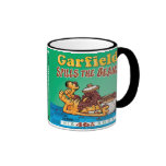 Garfield verschüttet den Bohnen-Becher Kaffeetasse