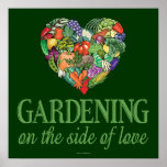 Gartenarbeit auf der Seite der Liebe Plakatdrucke