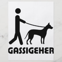 Gassigeher Hundewanderer hund Bedruckte Flyer