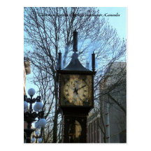 Gastown Dampf-Uhr Postkarten
