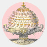 Gateau des eleganten viktorianischer Kuchen-Bäcker Runde Sticker
