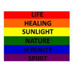 Gay Pride-Flagge mit Bedeutungen Postkarte