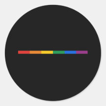 Gay Pride-Streifen Runder Sticker