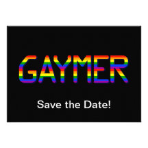 Gaymer Einladungskarte
