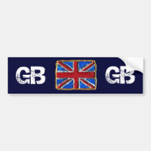 GB - Britischer Flaggen-Gewerkschafts-Jack GB Autoaufkleber