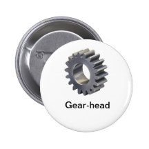 Gearhead Anstecknadelbuttons