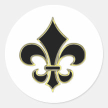 Geaux Schwarz-u. GoldLilie Sticker