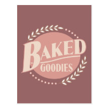 Gebackene gute Sachen - Bäcker-Backen-Bäckerei Postkarte