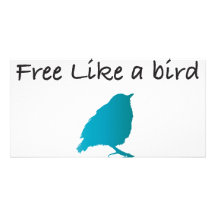 Geben Sie wie ein Vogel frei Foto Grußkarte