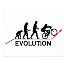 Gebirgsfahrrad-Evolution Postkarte