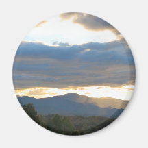 Gebirgsherbst-Abends-bewölkter Himmel-Magnet Kühlschrankmagnet