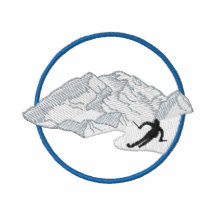 Gebirgsski-Szene Polohemd