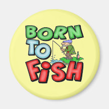 Geboren, Fischen-T-Shirts und Geschenke zu fischen Kühlschrankmagnete