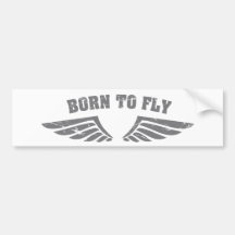 Geboren, Flügel zu fliegen Autosticker