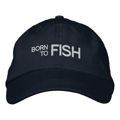 Geboren, gestickten Hut zu fischen Baseballmütze