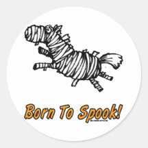 Geboren Spook Halloween-Pferd! Aufkleber