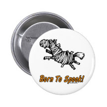 Geboren Spook Halloween-Pferd! Button