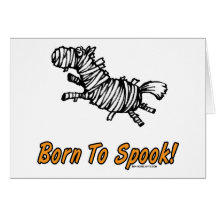 Geboren Spook Halloween-Pferd! Karte