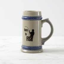 Geboren zu fischen kaffeetassen