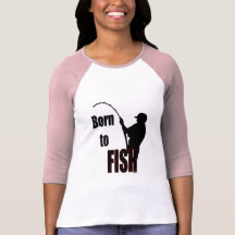 Geboren zu fischen shirts