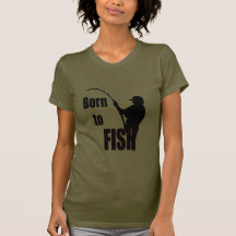 Geboren zu fischen t-shirts