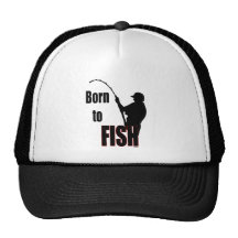 Geboren zu fischen trucker mütze
