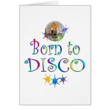 Geboren zur Disco Grußkarte