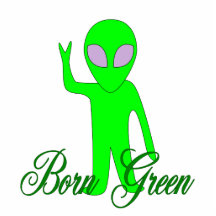 Geborenes Grün Fotostatue