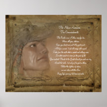 Gebotplakat des Ureinwohner-zehn